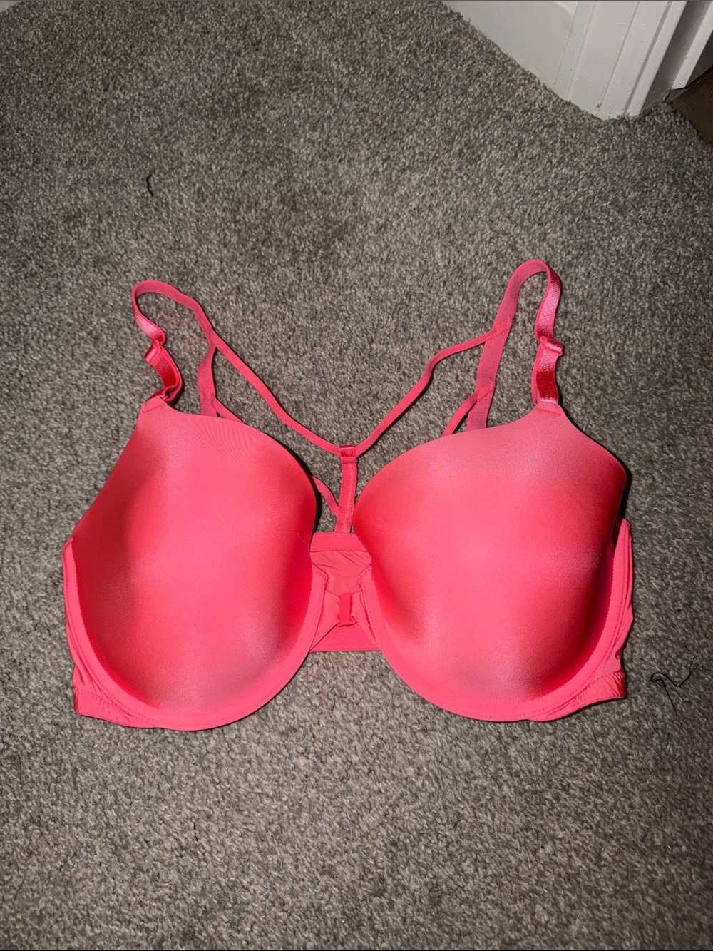 Victoria’s Secret Front Clasp Pink Bra with Strappy Back